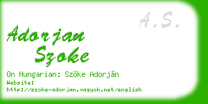 adorjan szoke business card